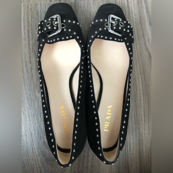 Brand New Prada Studded Loafers 38.5 - Picture 2 of 6
